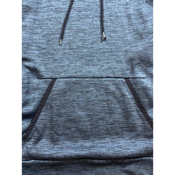 Under Armour ColdGear Hoodie Men’s Small Blue Heather Pullover Loose Fit - Picture 2 of 6